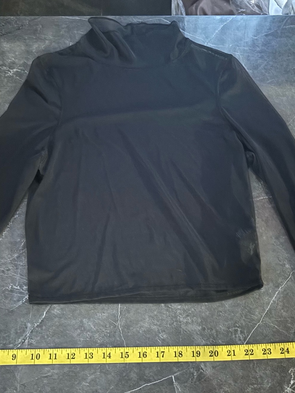 Savage X Fenty Black Lightweight Turtleneck Top ~ See threw